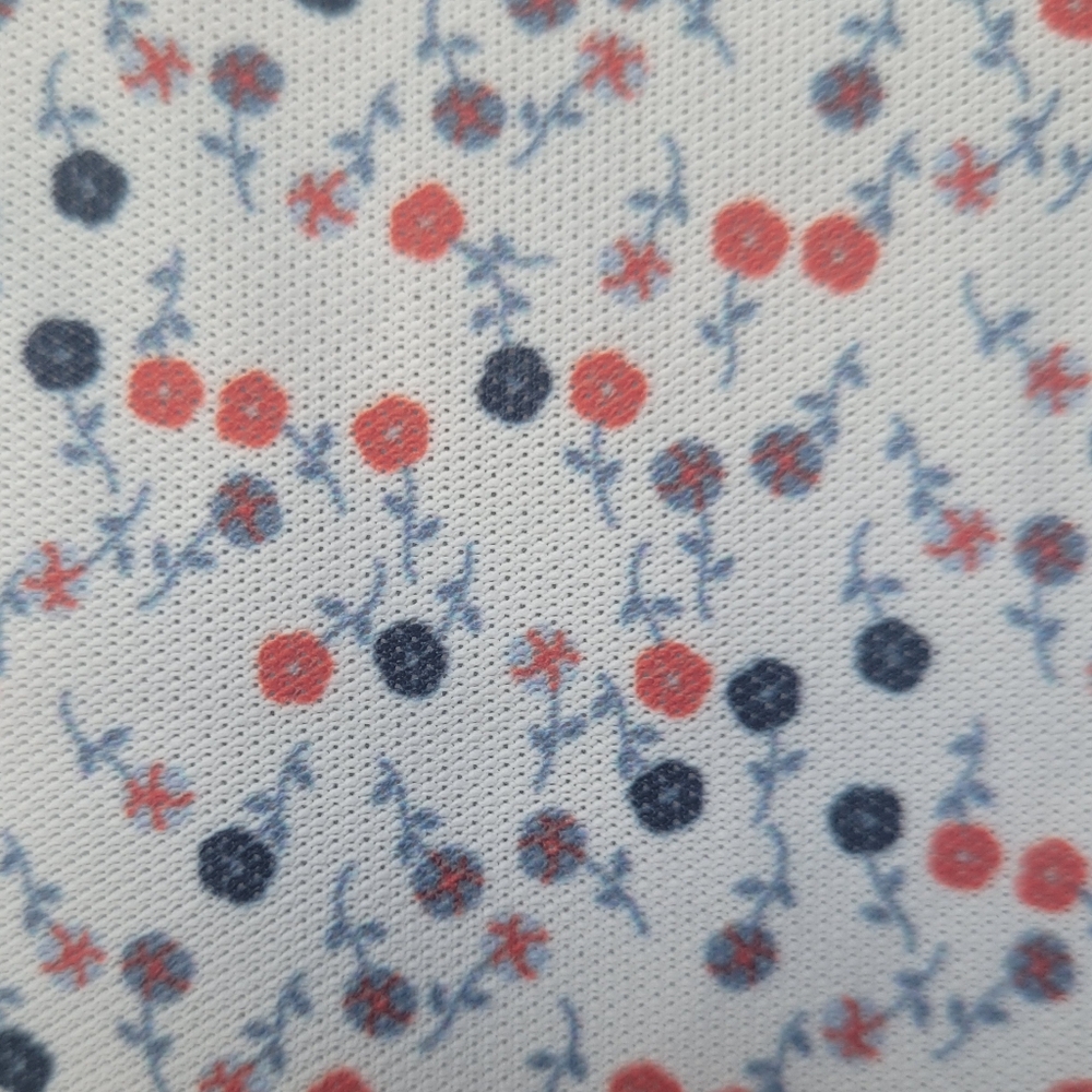 G/FORE Men's Polo Shirt - White with Red and Blue Pattern - Picture 12 of 16